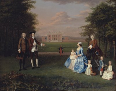 Robert Gwillym de Atherton y su Familia de Arthur Devis